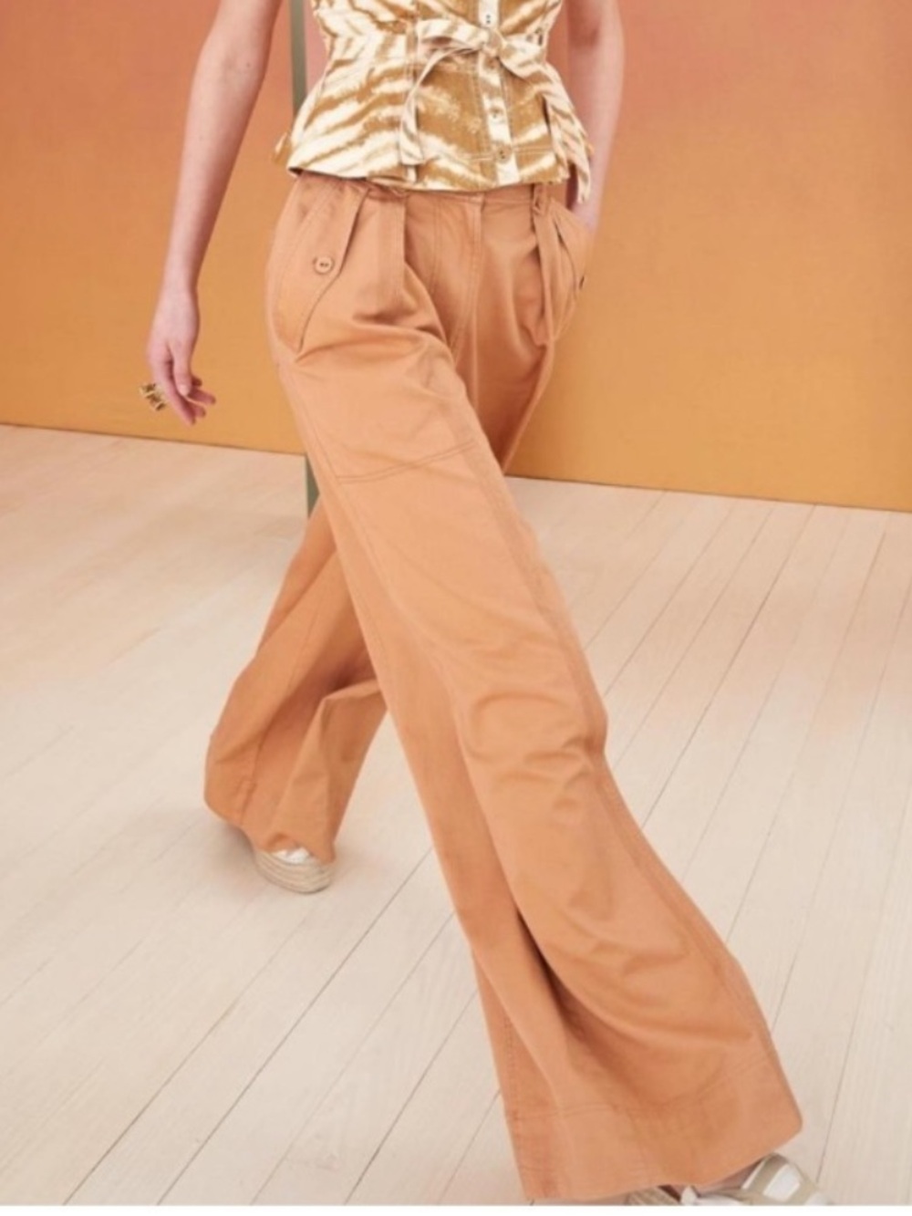 Ulla Johnson Womens Niels Trousers Pants - Camel Brown - NWOT